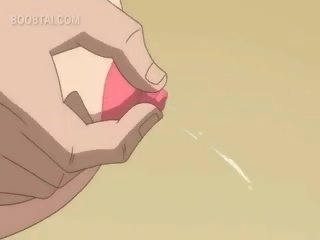 Naken rödhårig animen älskling blåsning axel i sextionio