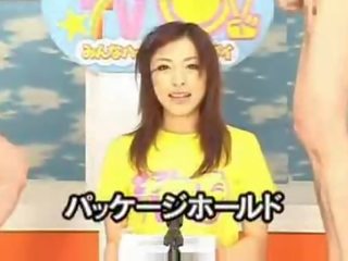 Japanisch newscasters erhalten ihre zufall bis glanz auf bukkake fernseher