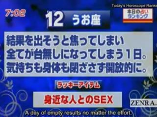 Subtitled japan news tv mov horoscope ngejutno bukkake