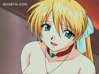 Magnificent blondīne anime meita izpaužas vāvere pirksts teased