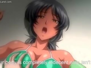 Krūtinga anime paauglys į provokuojantis maudymosi kostiumas jizzed part6